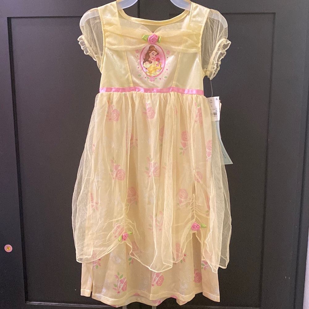 Disney Beauty and The Beast Night Dress Pajamas size 3t Disney Princess Belle - Picture 2 of 10